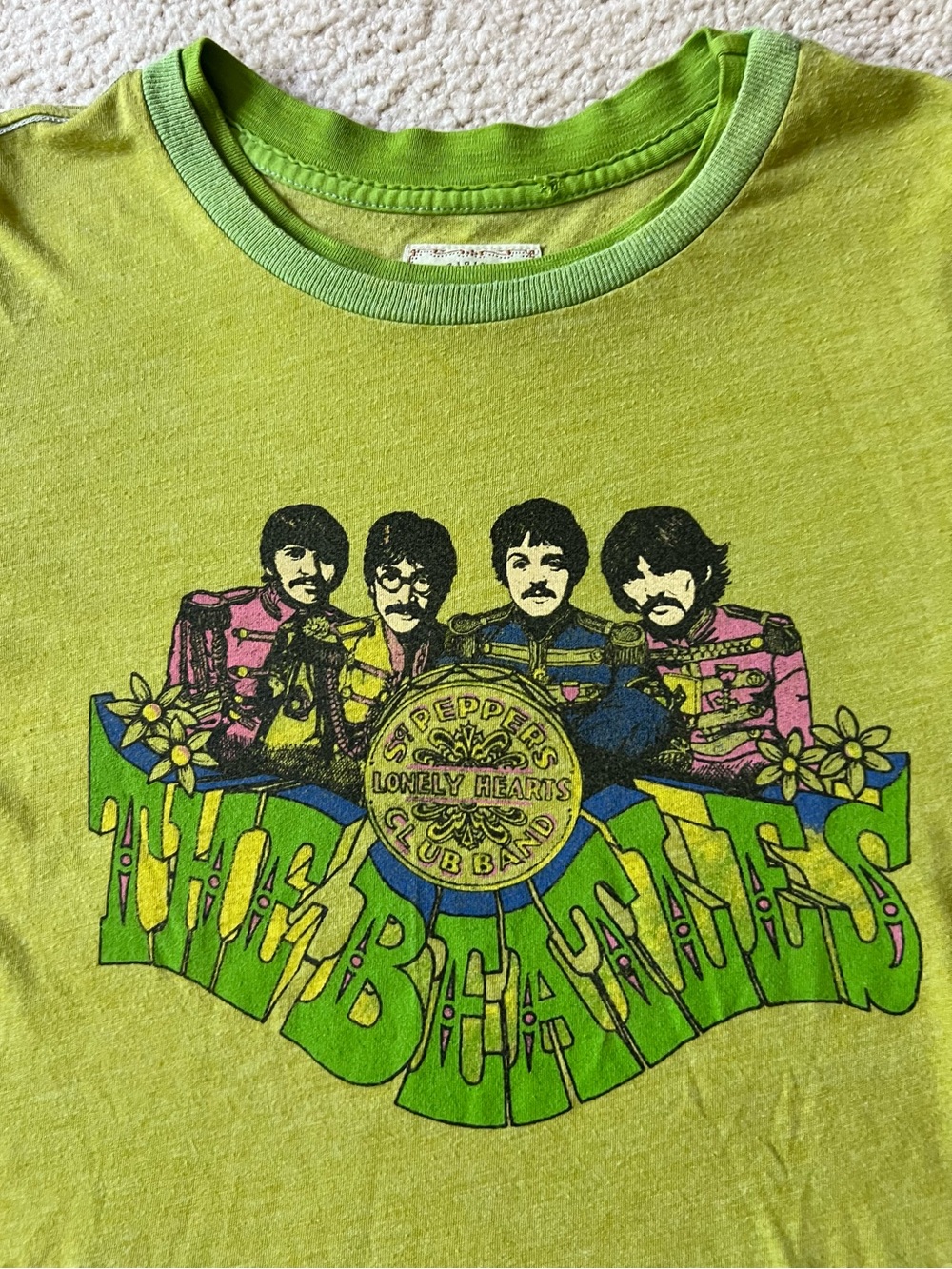 Rare Vintage Trunk Beatles Sgt Pepper Layered Long Sleeve Tee Size 3 (M)